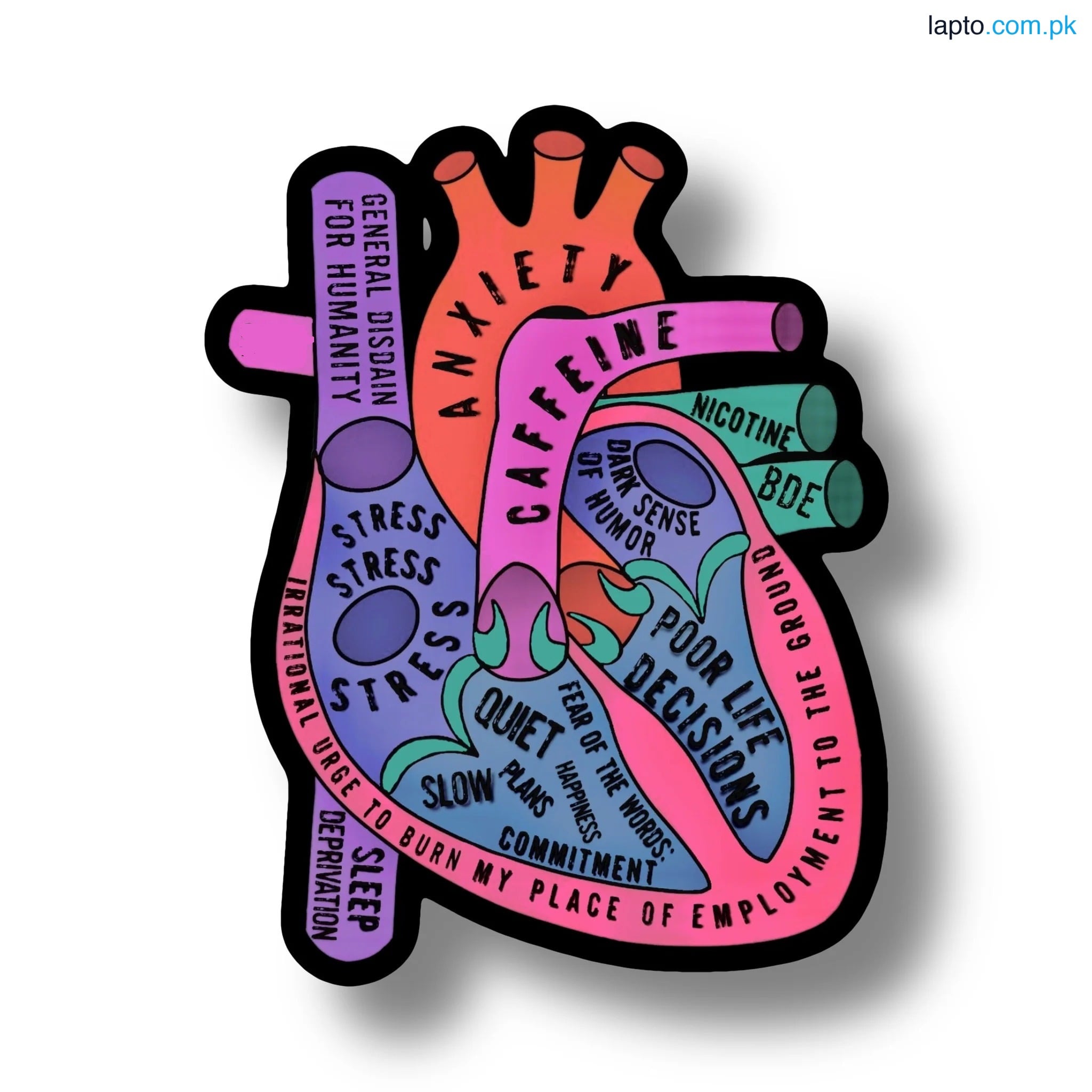 Funny Health Sticker for Laptop - 3 inch x 2 Inch - Stickers for Laptop - Sticker for Mobile - Funny Doctor Sticker