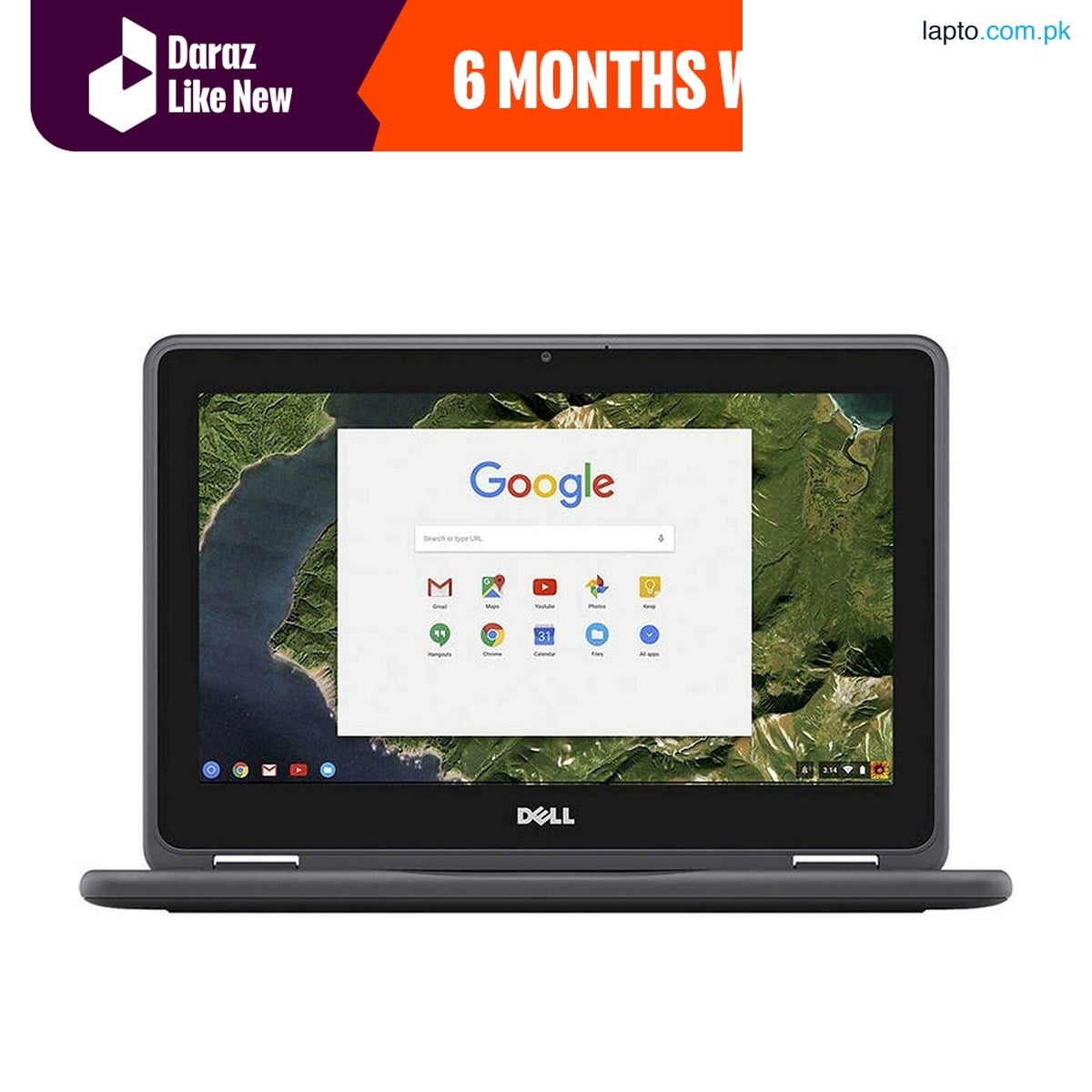 Dell 3189 Convertible Chromebook 11.6 inches HD IPS Touchscreen, Intel Celeron N3060 Up to 2.48GHz, 4GB Ram 16GB SSD, HDMI, WiFi, Webcam, Chrome OS - FREE LAPTOP BAG - With Bag Gift