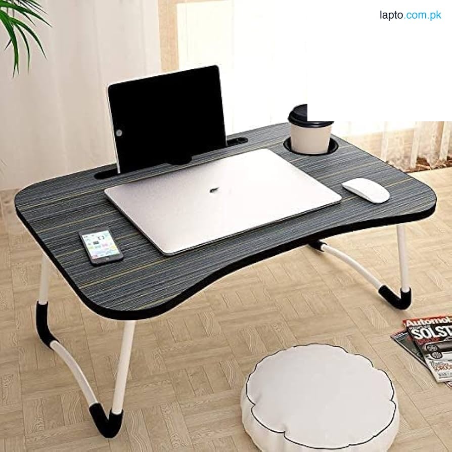 Laptop Desk Foldable Laptop Table Portable Laptop Bed Tray Table Notebook Stand Reading Holder with The Cup Slot for Eating Breakfast,Reading,Watching Movie on Bed/Couch
