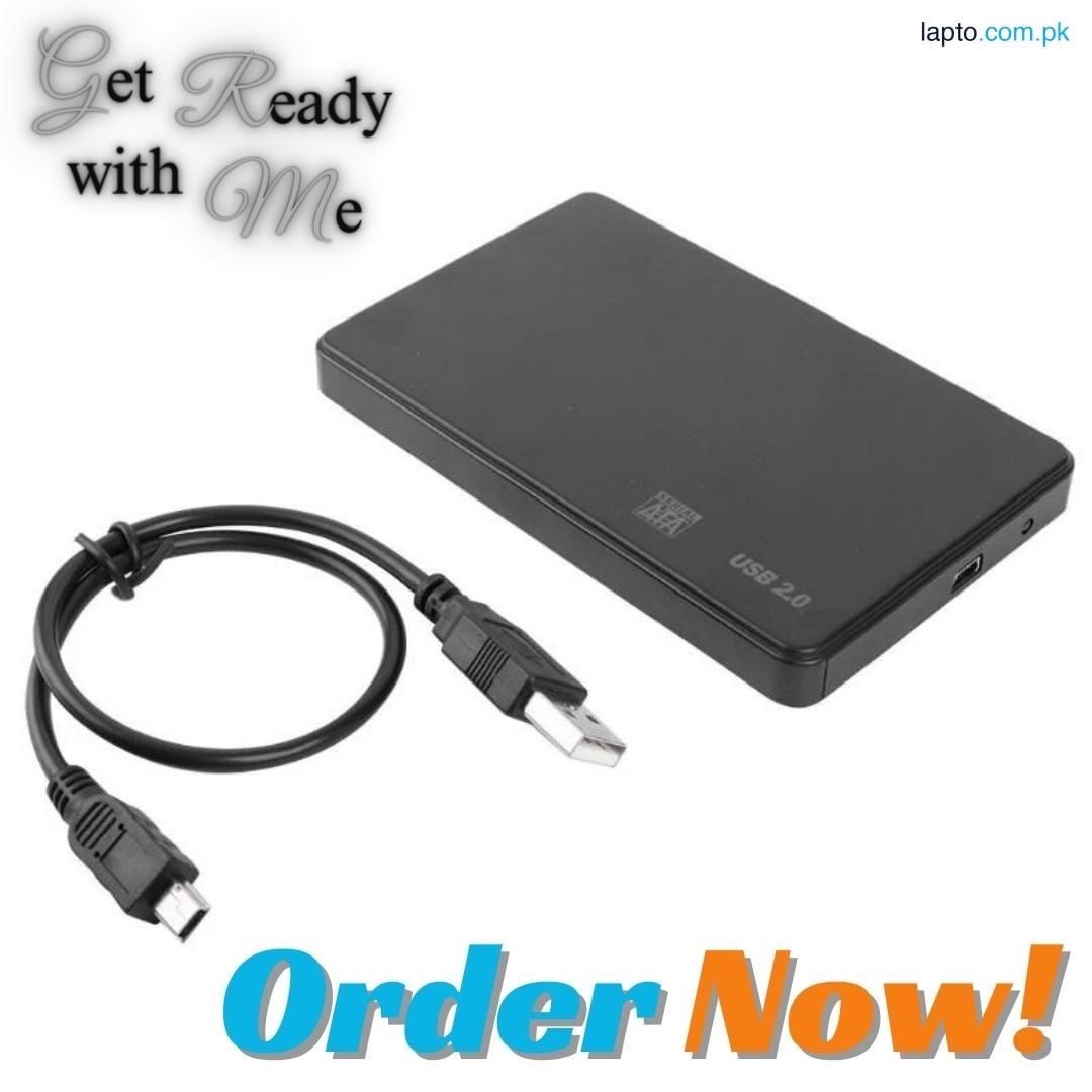 Portable USB 2.0 SATA Hard Drive Enclosure - External HDD Case for 2.5 Inch Drives - mit