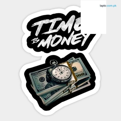 Time is Money Stickers - Save Money Sticker for Laptop and Mobile - 3 inch x 2 inch