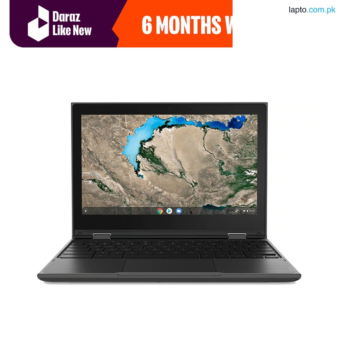 Lenovo | ChromeBook 300E Touch Screen | 360 Rotatable | Intel N3450 Processor, 4GB DDR4 RAM | 32GB Storage | Dual Cam front & Rear | 11.6″ Display | Playstore Supported | Touch Screen | Chrome OS