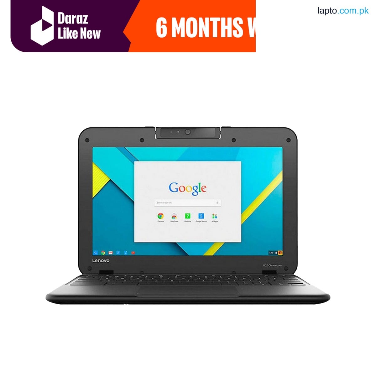 Daraz Like New Laptops - Lenovo N22 Chromebook – 11.6″ – 4 GB RAM – 16 GB ROM – With Play Store - PUBG Supported