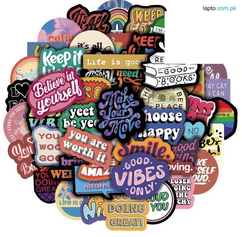 20PCS Inspirational Text Positive Stickers DIY Diary Phone Laptop Luggage Skateboard Graffiti Decals Fun for Kid Toys Gift customization available