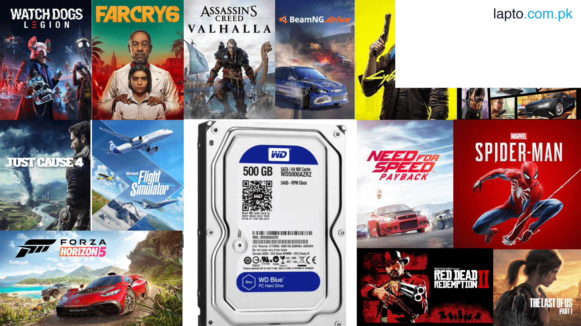 500 GB Hard Disk Full Of Games - Mix Brand