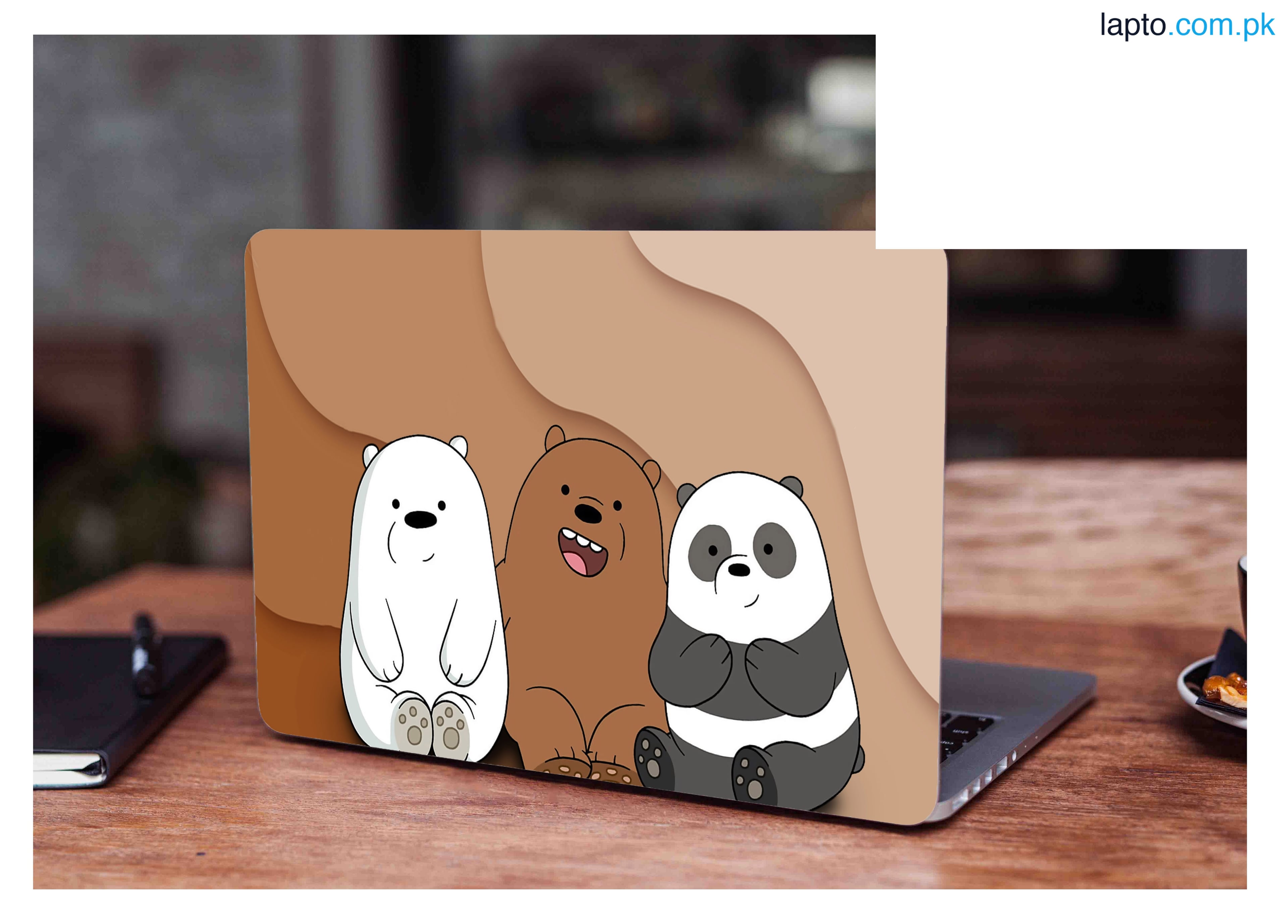 Cute Bears Laptop Skin Vinyl Sticker Decal, 12 13 13.3 14 15 15.4 15.6 inch Laptop Skin Sticker Cover Art Decal Protector Fits All Laptops (Digital Delights)