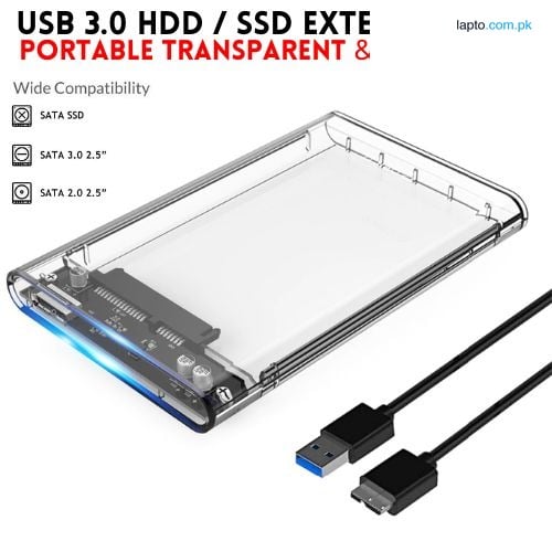 USB 3.0 Portable HDD SSD 2.5" Hardrive External Case - 2.5" Hard Drive Case 5Gbps High Speed Fast Data Transfer