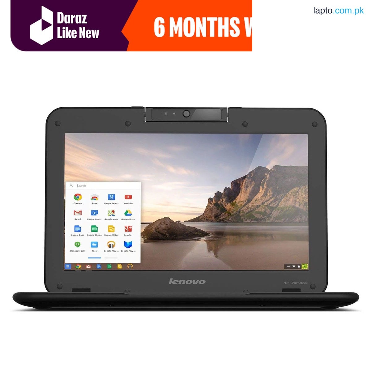 Daraz Like New - Lenovo Chromebook N21 | 4GB RAM | 16GB Storage | 11.6″ Display | Rotatable Webcam | 8 Hours Battery | FREE LAPTOP BAG