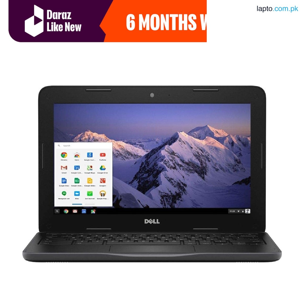 DELL Chromebook 11 3180 Laptop - Intel Celeron® Processor N3060, 4GB DDR3L RAM, 16GB SSD, 11.6" HD LED Display, WebCam, ChromeOS