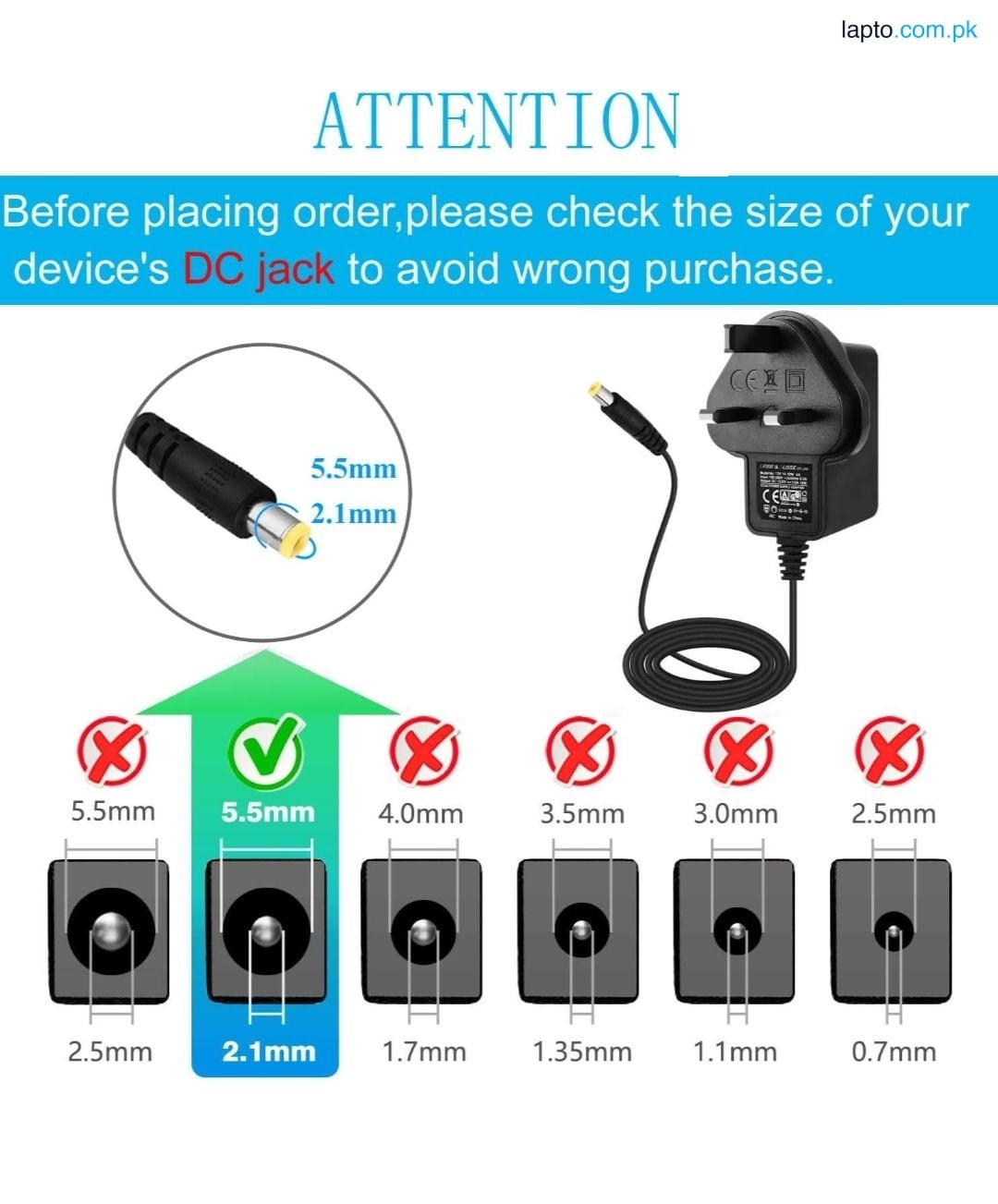 EFISH DC 12V 1A 12W Power Supply Adapter
