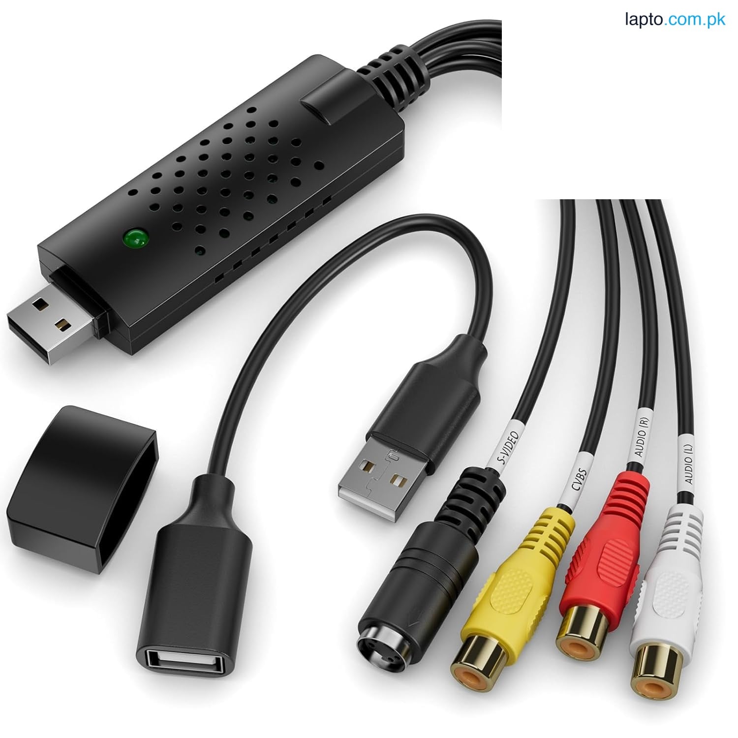 USB Video Capture Card Device, Audio Video Converter Grabber for RCA to USB-Convert VHS Mini DV VCR Hi8 DVD to Digital, for PC TV Tape Player Camcorder, MAC Windows Vista Compatible