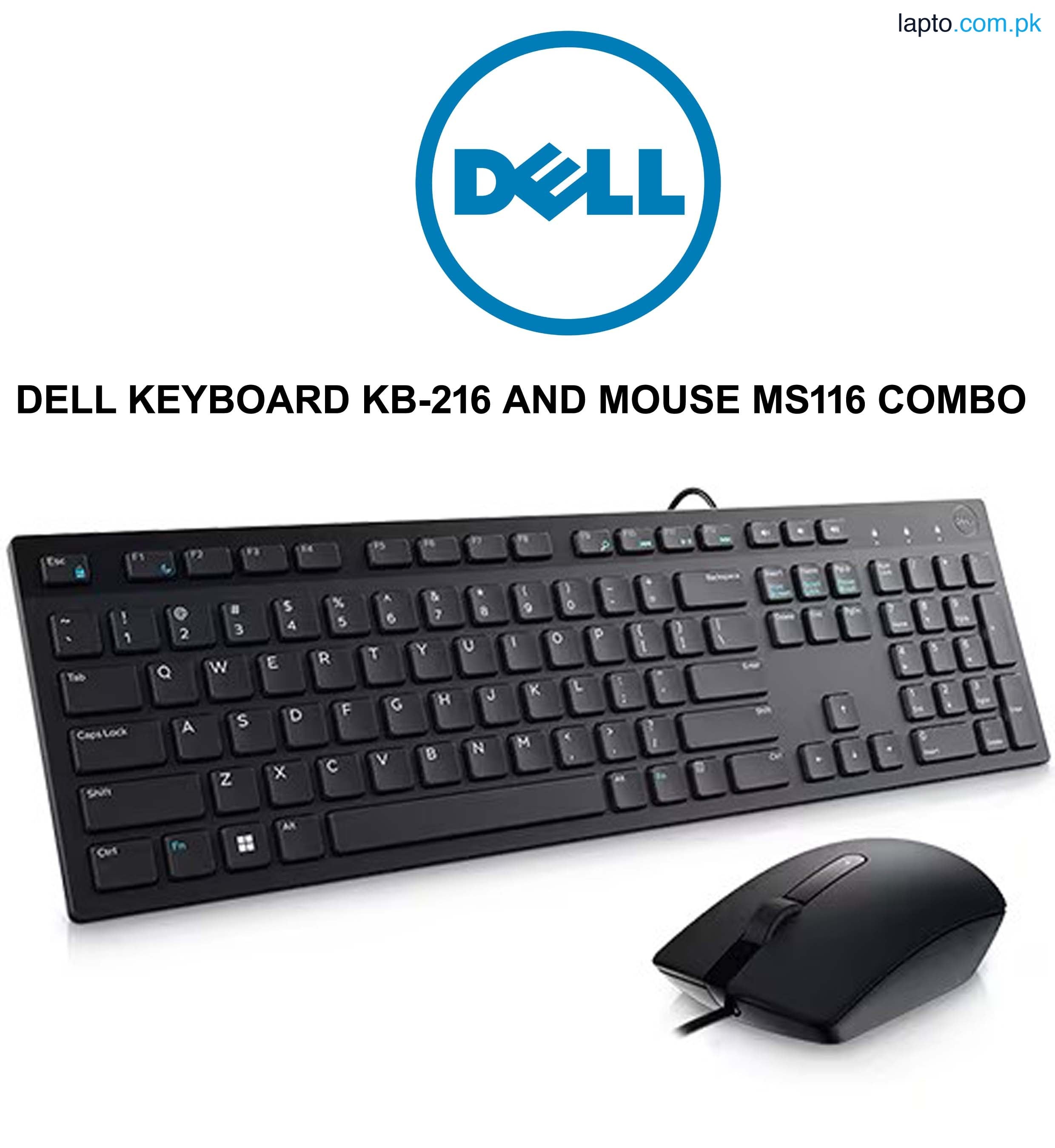 D-e-l-l- USB wired keyboard and mouse combo 100% genuine branded computer and laptop for home and office use.