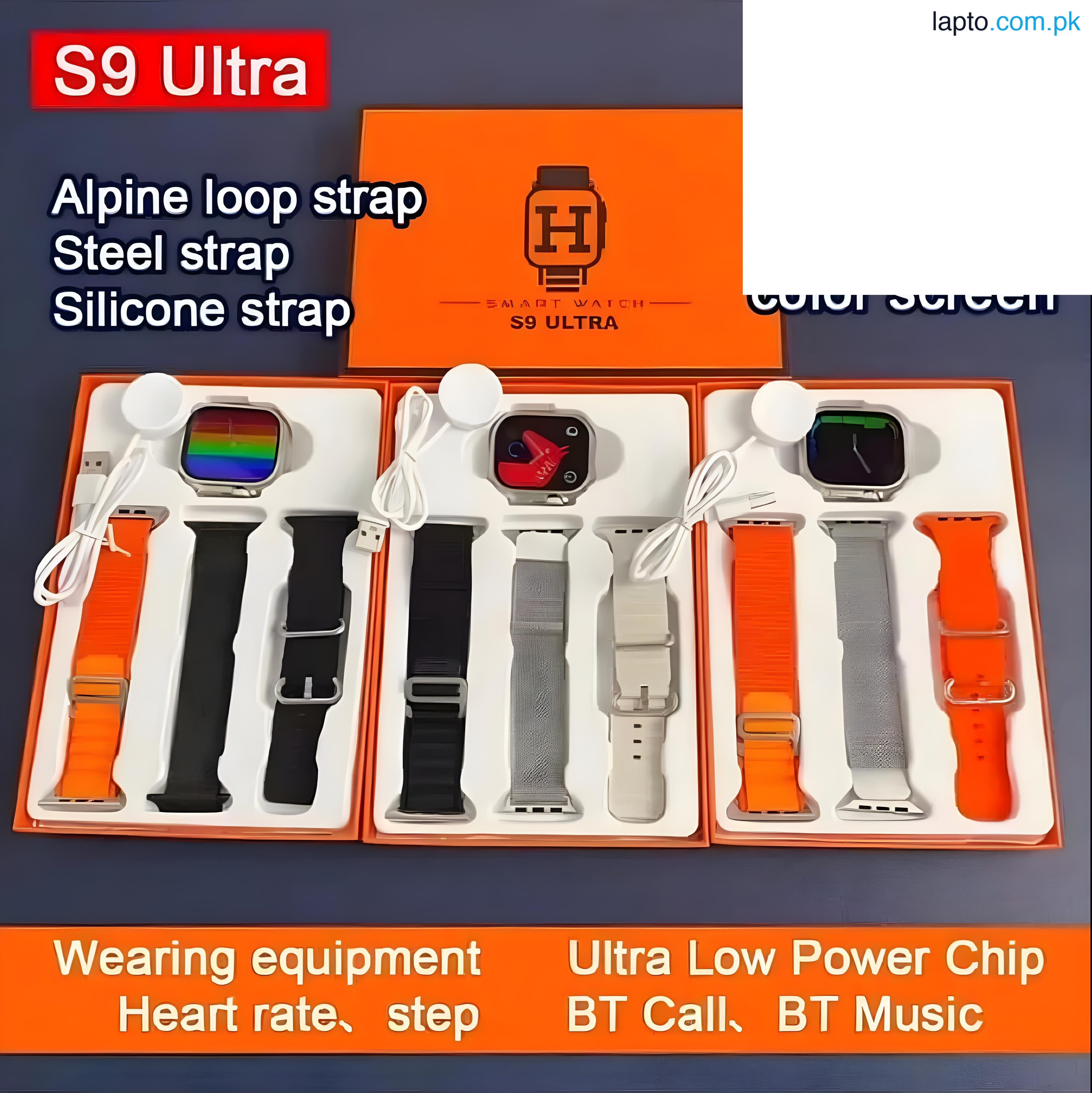 S9 Ultra 3in1 Smart Watch 2.02" HD Big Screen Men Women Smartwatch Bluetooth Call Bluetooth Music Sleep Monitoring Wireless Charging Watch