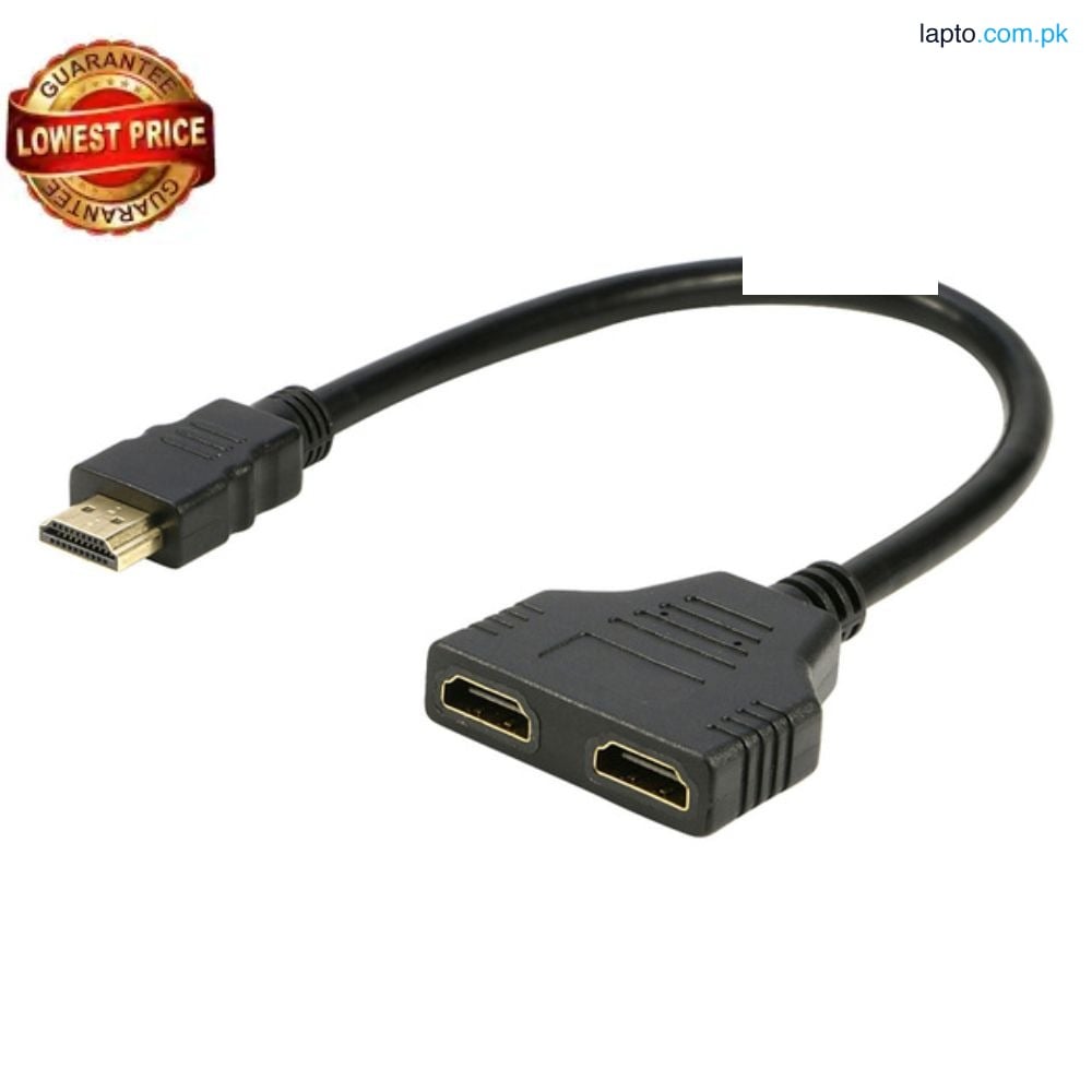 HDMI Male to Dual HDMI Twin Female 1 in 2 out Y Splitter Short Cable Converter for TV Xbox Blue-Ray DVD Players PS3, HDMI Male to Dual HDMI 1 Male to 2 Female HDMI Y Splitter Cable - Support Two TVs or Monitor Multi Monitor Adapter for HDMI HD, LED, LCD