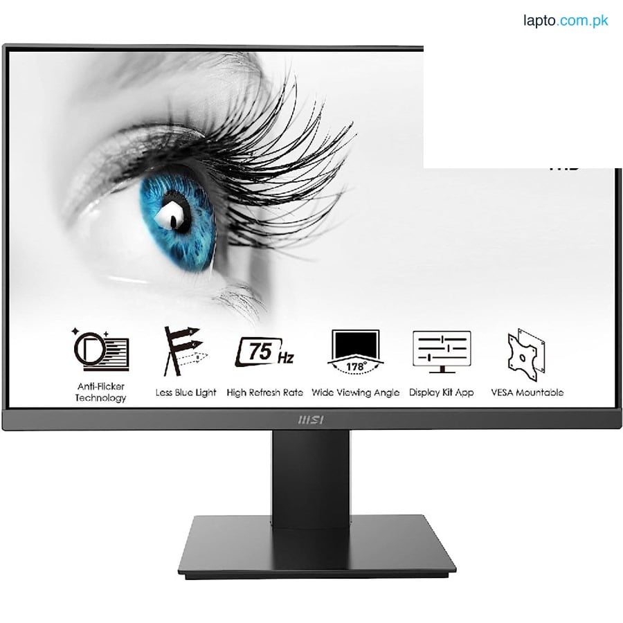 MSI Pro MP241X 24” Monitor, FHD 1080p, VA Panel, Anti-Glare Display, 75Hz