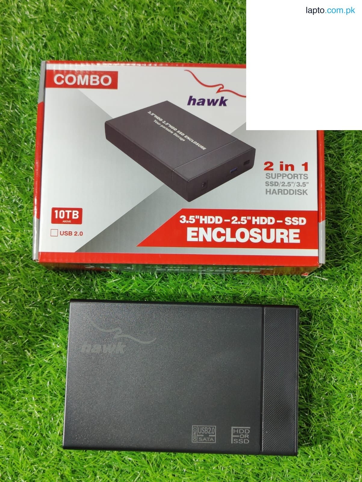 3.5-inch SATA HDD Box 3.0 - 2.0 - 2 in 1 Supports SSD - 2.5"- 3.5" - Portable SATA Hard Drive - External Storage HDD Enclosure - High Speed Super Fast Data Transfer