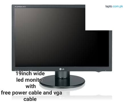 19inch wide led monitor | lcd led monitor for pc or cameras setup | branded led monitor