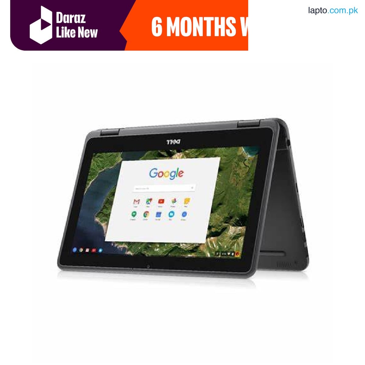 Dell 3189 Convertible Chromebook Touchscreen, 4GB Ram 16GB SSD, HDMI, WiFi, Webcam, Chrome OS - FREE LAPTOP BAG