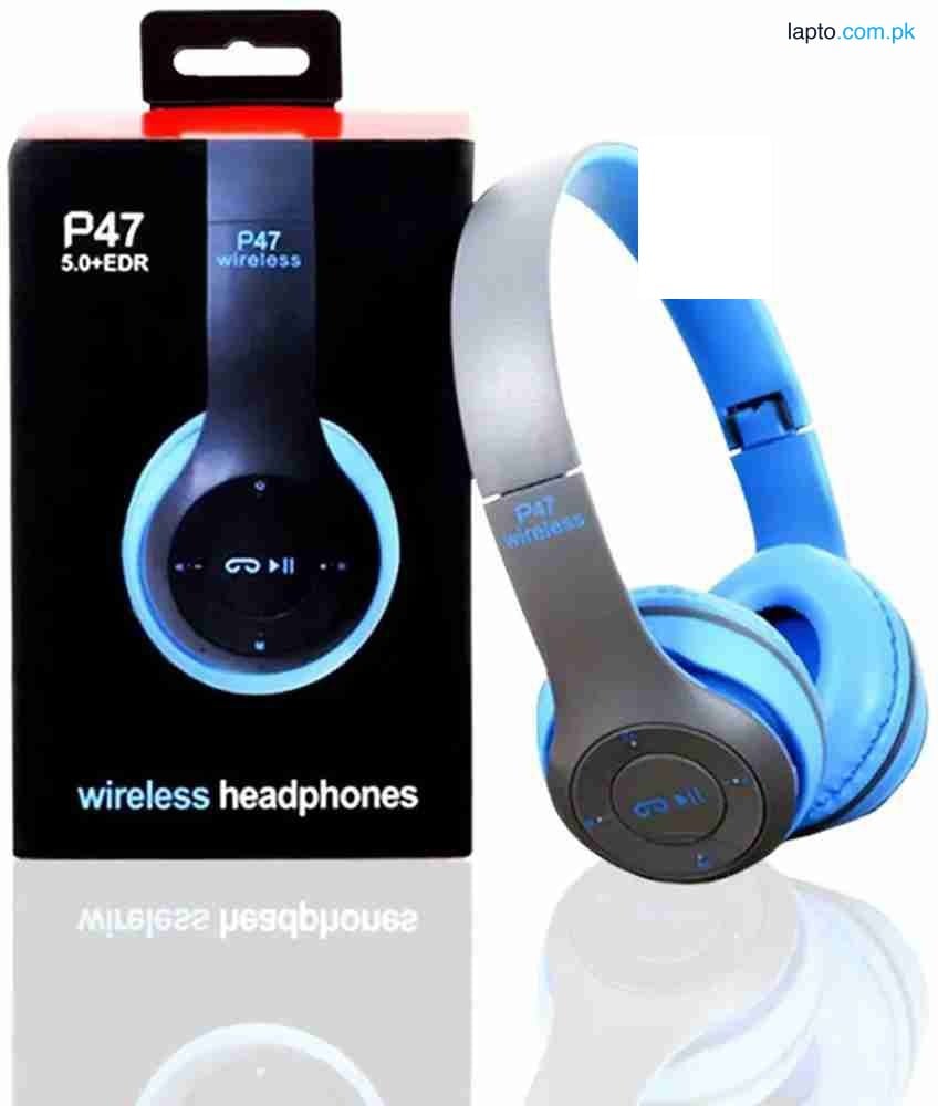 P47 Wireless Bluetooth Headphones Latest 5.0+EDR with Mic Stereo Headset Supports FM Radio / TF Card / AUX Cable