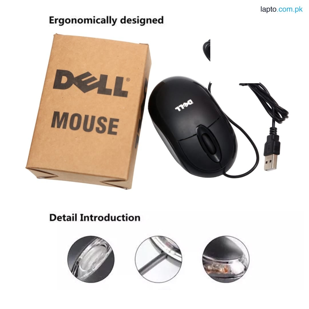 Dell Optical Mouse for Pc or Laptop | Dell optical wired Mouse usb2.0 for Pc and laptop