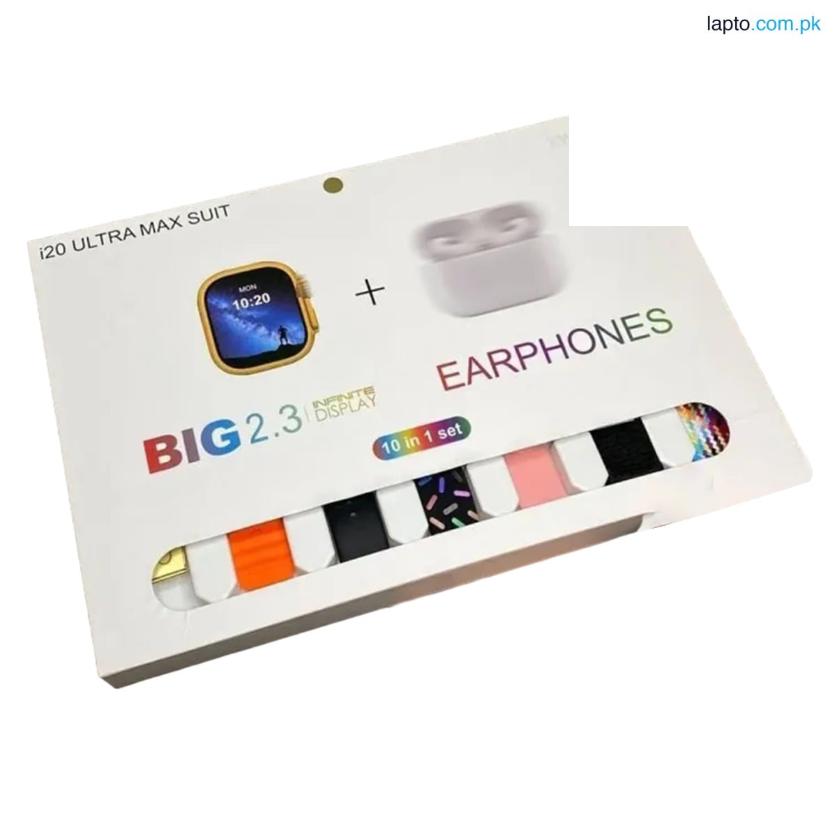 I20 Ultra Max Suit Smartwatch 2.03 inch Display Size 7 Straps With Airpods Pro