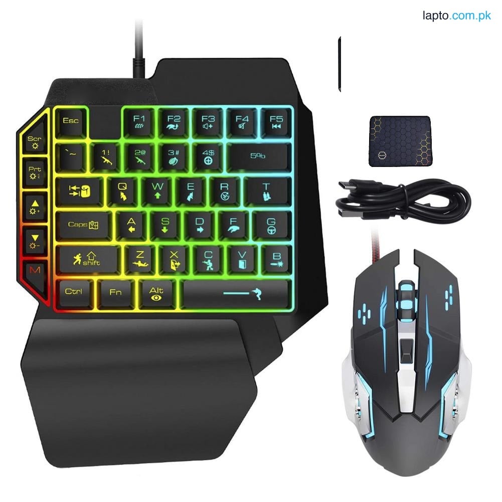 5 In 1 Combo Gaming Keyboard And Mouse Wireless Bluetooth For PC/Smartphone PUBG Mobile Game Accessories