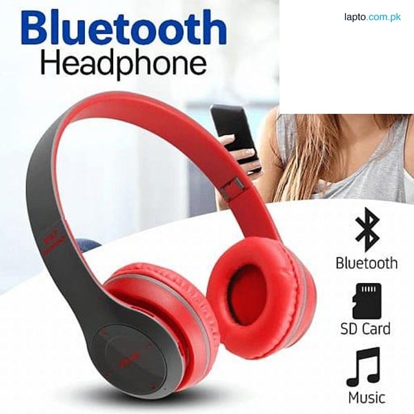 P47 Bluetooth Foldable Headset with Microphone Support Fm Radio TF for PC Smartphone and Tablet