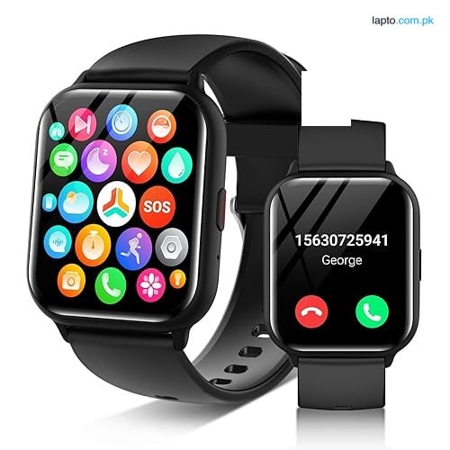 Black Advanced New Version Bluetooth Digital Wrist Smart Watch IP67 Waterproof Bracelet Support Mobile Notification With Mobile App Connectivity Fitness Tracker & BP Monitor Step Counter 1.54 Inch TFT Screen With Digital & Smart Display