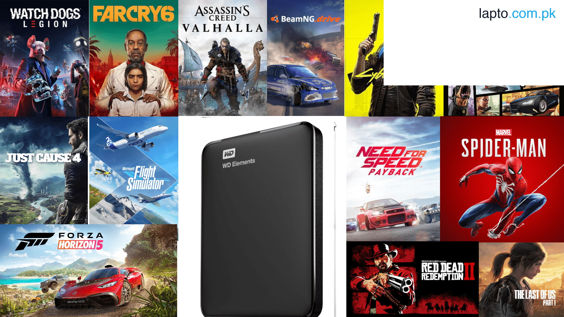 External Hard Drive 500GB- Full of Games - USB 3.0