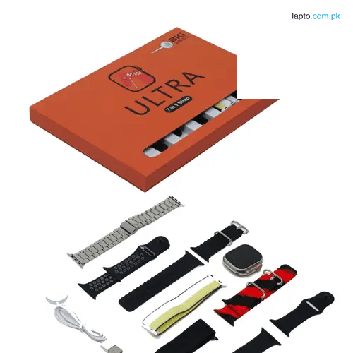 [2025 Latest Model] 7-in-1 Original Ultra 2 Smart Watch 49mm Infinity Display Bluetooth Connectivity Heart Rate Sleep Tracking Blood Pressure Monitoring Step Counter with 7 Stylish Bracelets