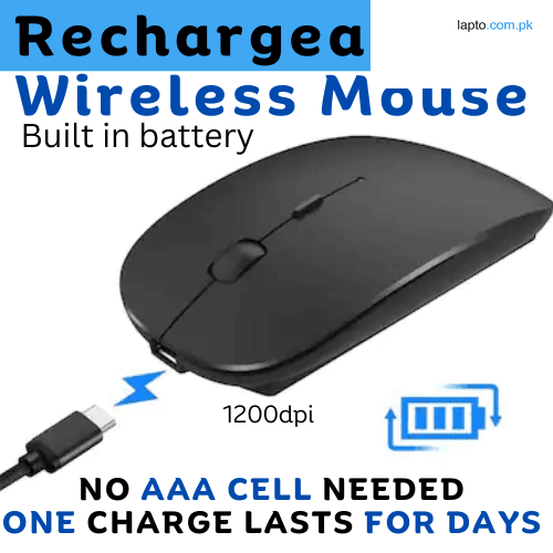 Rechargeable Wireless Bluetooth Slim Mouse for Laptop, PC, MacBook, Mobile, Smart TV & Gaming ~ Mini USB Optical LED Bluetooth Mouse Wireless ~ 2.4GHz