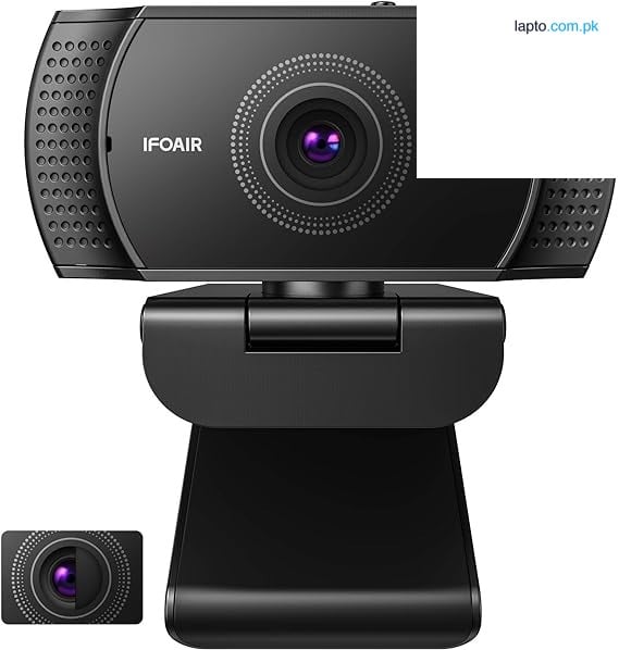 IFOAIR FHD 1080P Webcam for PC with Microphone, USB Streaming Webcam with Privacy Cache, Plug and Play for Desktop/Laptop/Smart TV Streaming and Calling UK IMPORT C R430