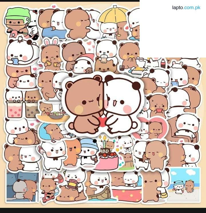 30pcs cute panda dudu bubu sticker for laptop mobile