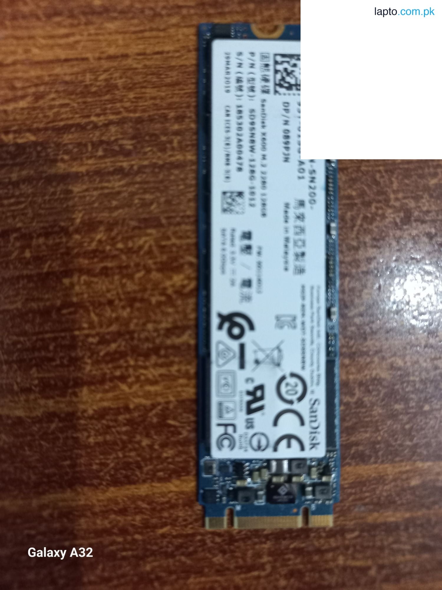 M.2 SSD 128GB 2280 For Laptop Pulled, 100% Health