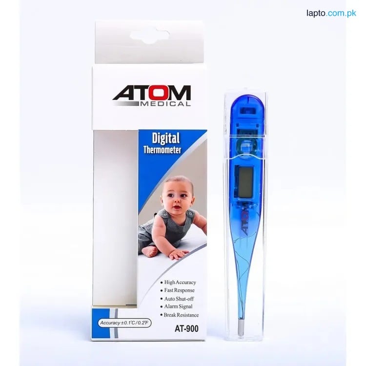 Clinical Oral Thermometer - Fast and Accurate Digital Temperature Thermometer for Adults and Children Kids Elderly Easy to Use Underarm or Rectal Thermometer with Fast Readout Flexile body with fever Alarm