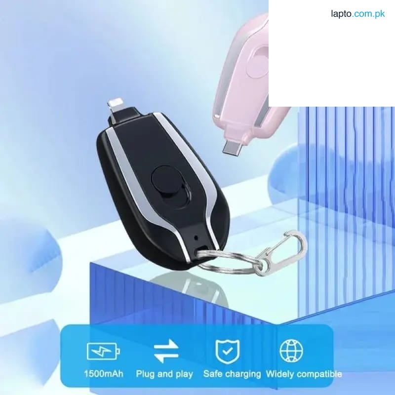 Portable Charging Keychain - Type C 2000mah Mini Mobile Charging Battery - Charging Keychain for Bikes and Cars Keys