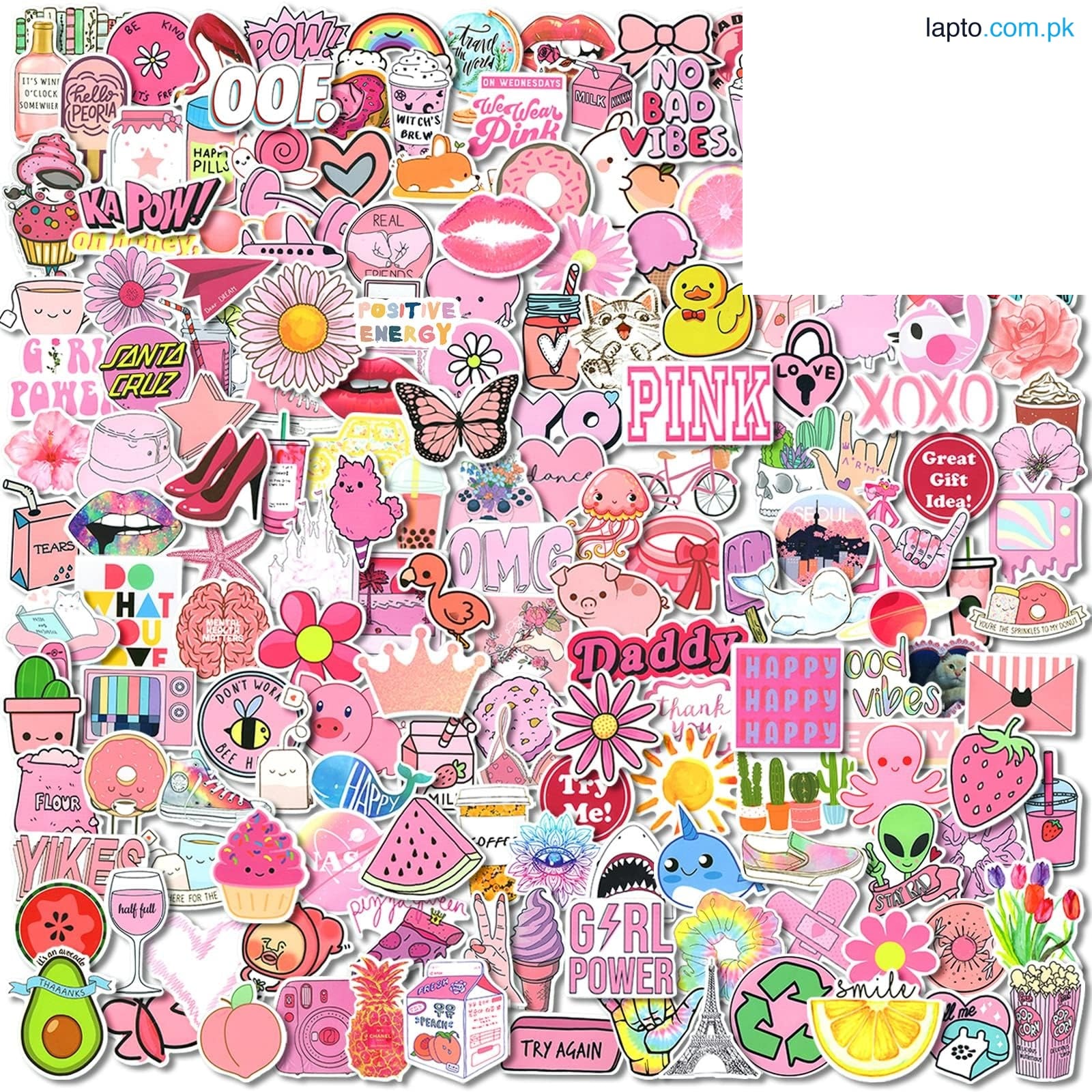 Mix Stickers - 2 inch x 2 inch - Also Custom Stickers Available Sticker For Laptop - Sticker For Mobile Pack Of 30 Sticker For Girls / Boys pink stickers