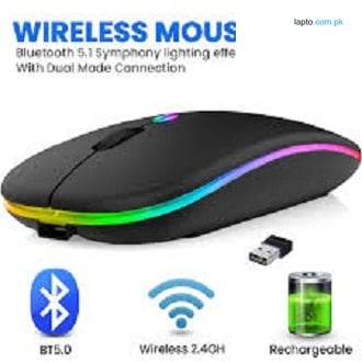 HP W10 Wireless Rechargeable Mouse With RGB Lights Adjustable DPI Silent Click With Ultra Thin