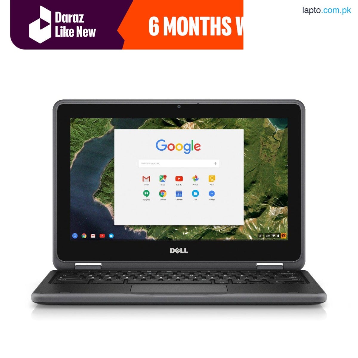 Dell 3180 Chromebook 11.6 inches HD screen, 4GB Ram 16GB SSD, HDMI, WiFi, Webcam, Chrome OS