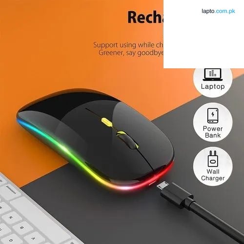 RGB WIRELESS MOUSE RECHARGEABLE 2.4GHZ + Bluetooth WITH ADJUSTABLE DPI