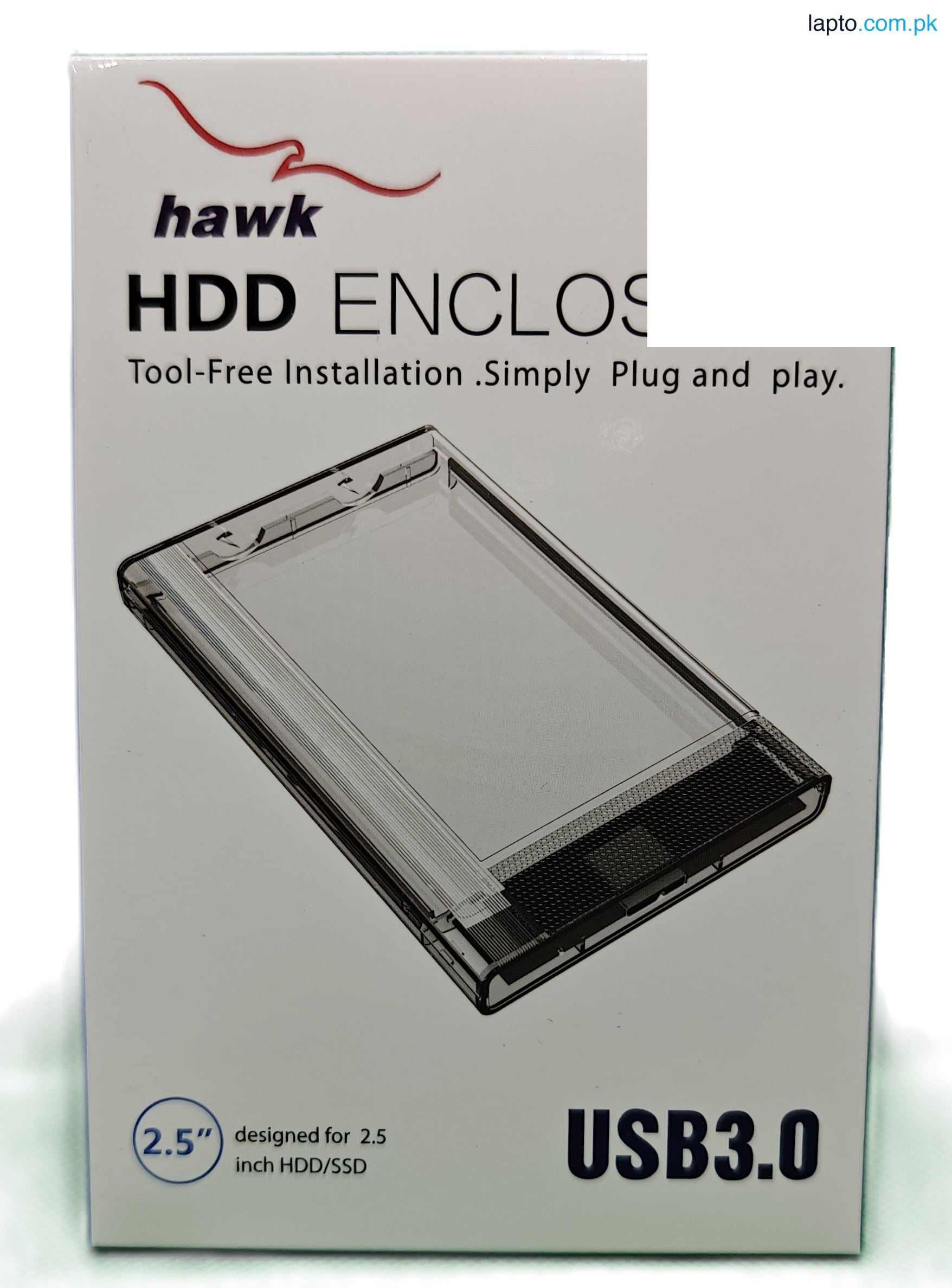 HAWK HDD Case 2.5 Inch Transparent SATA to USB 3.0 C TYPE External Hard Drive Enclosure Only Case