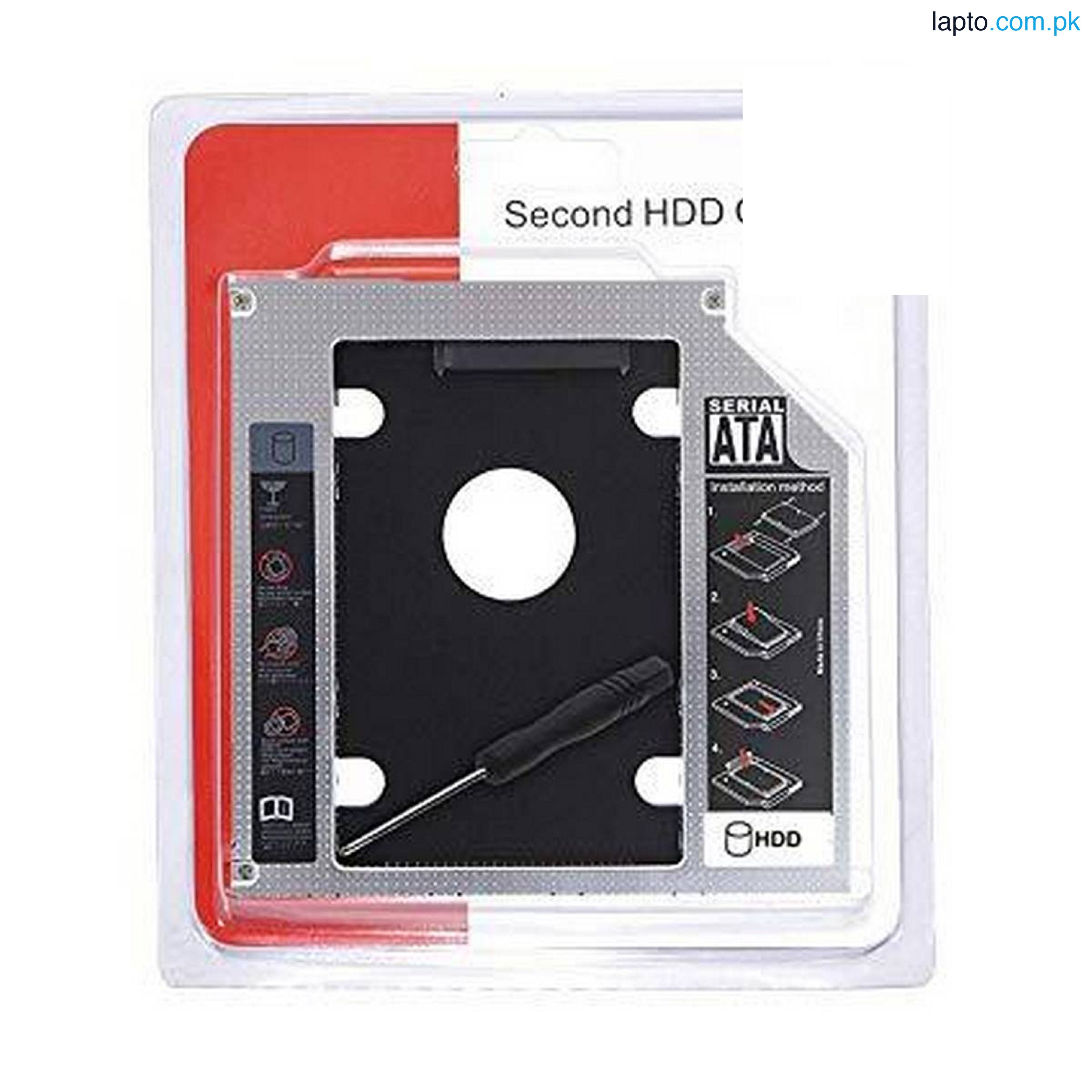 Second HDD/SSD SATA Caddy for Laptops Series | High Quality Enclosure Metallic Case | 2nd Caddy Case for Laptop | CD /DVD ROM Replace with HDD/SSD