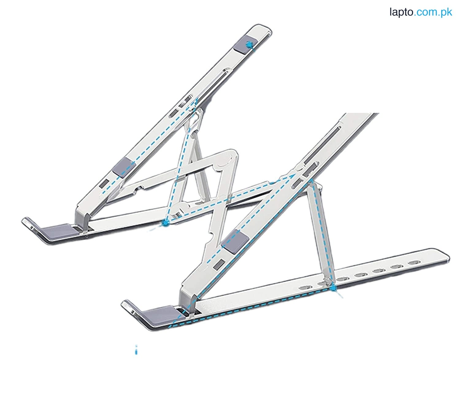 Metal Laptop Stand | Portable Aluminum Folding Adjustable Laptop Stand, Compatible with All Laptops (up to 15.6 inches)
