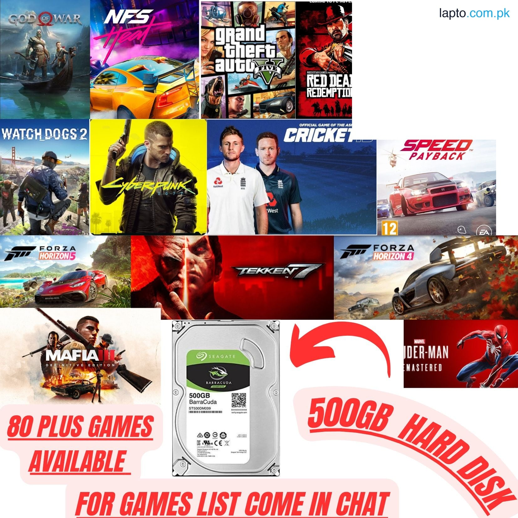 500 GB DESKTOP HARD DRIVE FULL OF LATEST GAMES