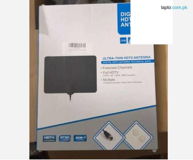 "Ultra-Thin Digital HDTV Antenna: Indoor Range of 50-70 Miles, Model 2354 Black"