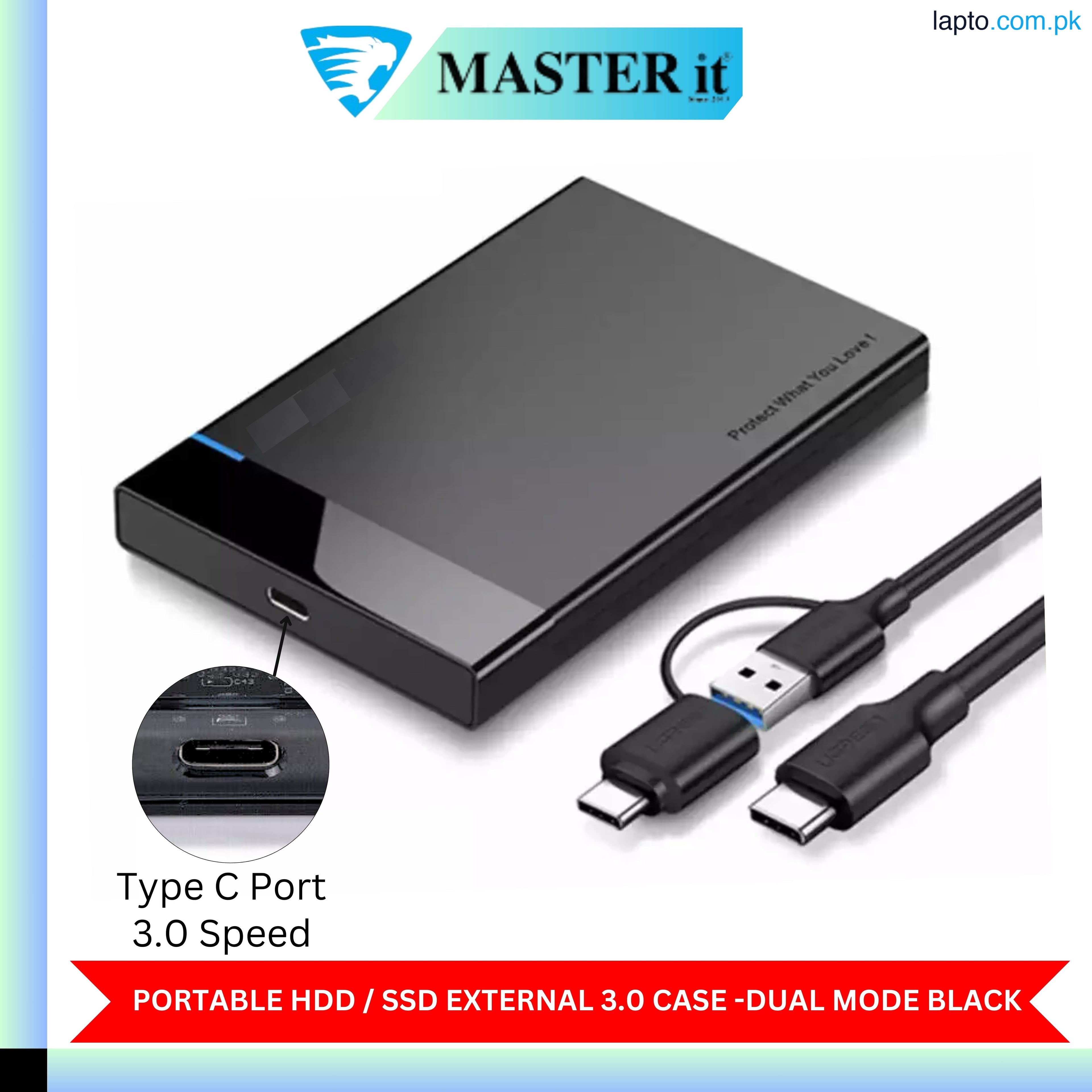 USB 3.0 Portable HDD SSD 2.5" Hardrive External Case - 2.5" Hard Drive Case 5Gbps High Speed Fast Data Transfer