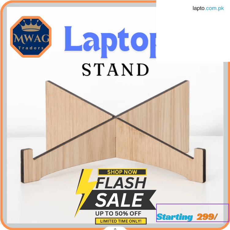 MWAG Wooden Laptop Stand For All Sizes | Portable Wooden Laptop Stand