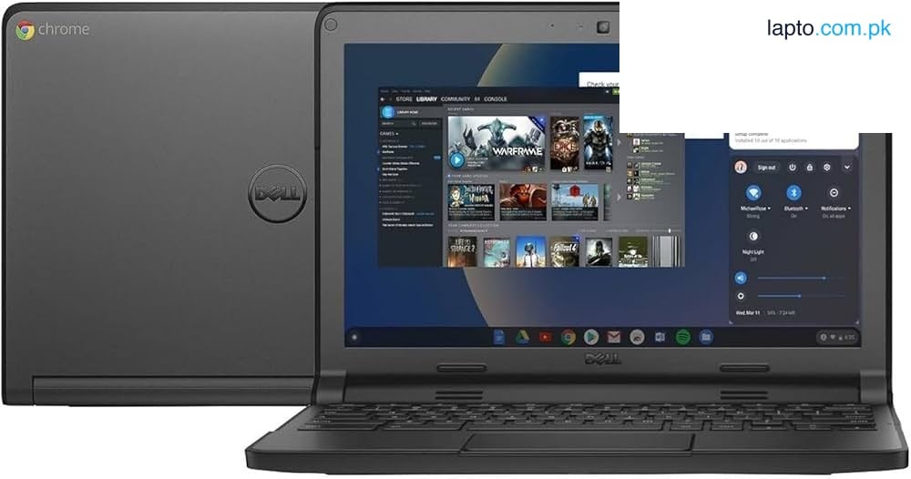 Dell 3120 P22T Chromebook | 11.6 Inches | HD plus Display | 2GB Ram | 16GB Rom | Windows Installed | WiFi | Webcam | HDMI - FREE LAPTOP BAG