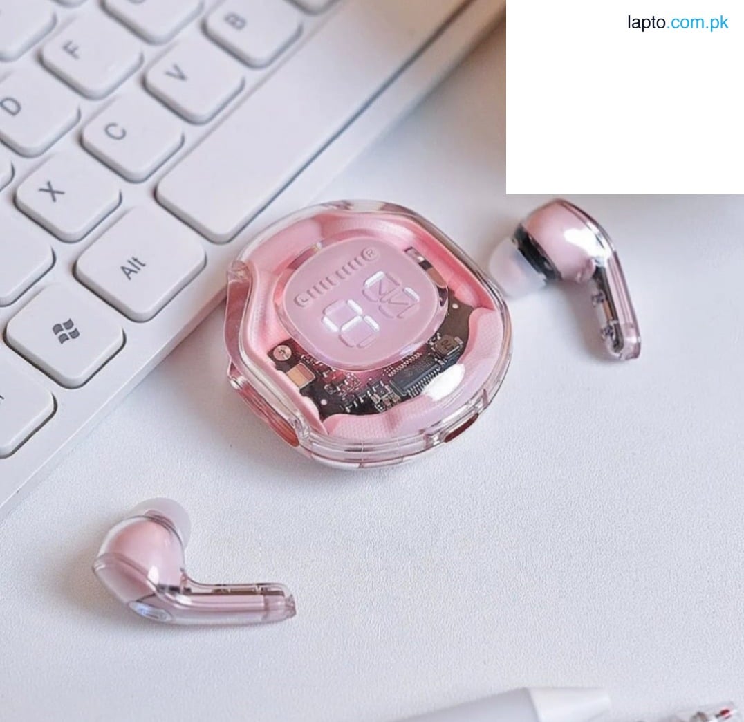 Airbuds Transparent Bluetooth 53 Wireless Earbuds ENC Noise Reduction Waterproof LED Display