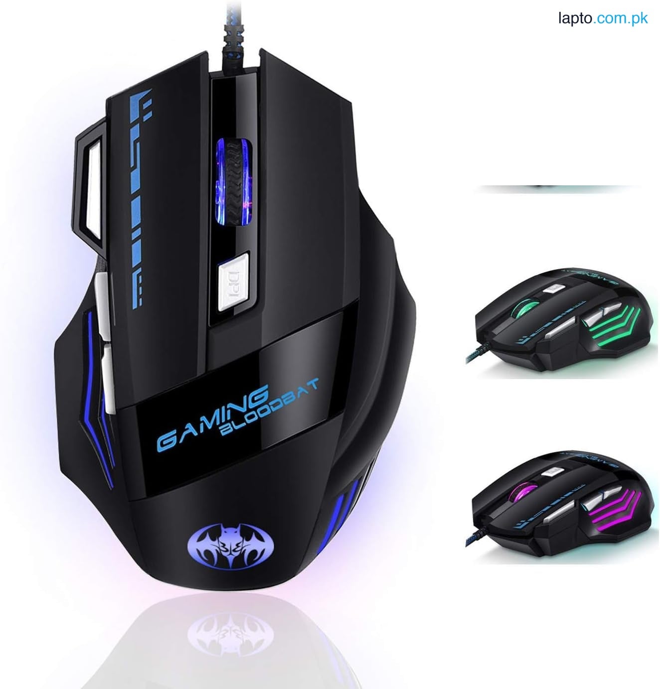 RGB 7 keys Gaming Mouse USB Cable Connector Lighting Effect DPI 3600 -sports Mice 6D Colorful LED Light Glowing Mouse For Laptop PC Computer Gamer